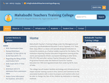 Tablet Screenshot of mahabodhiteacherstrainingcollege.org
